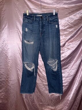 Forever 21 Distressed High-Rise Jeans